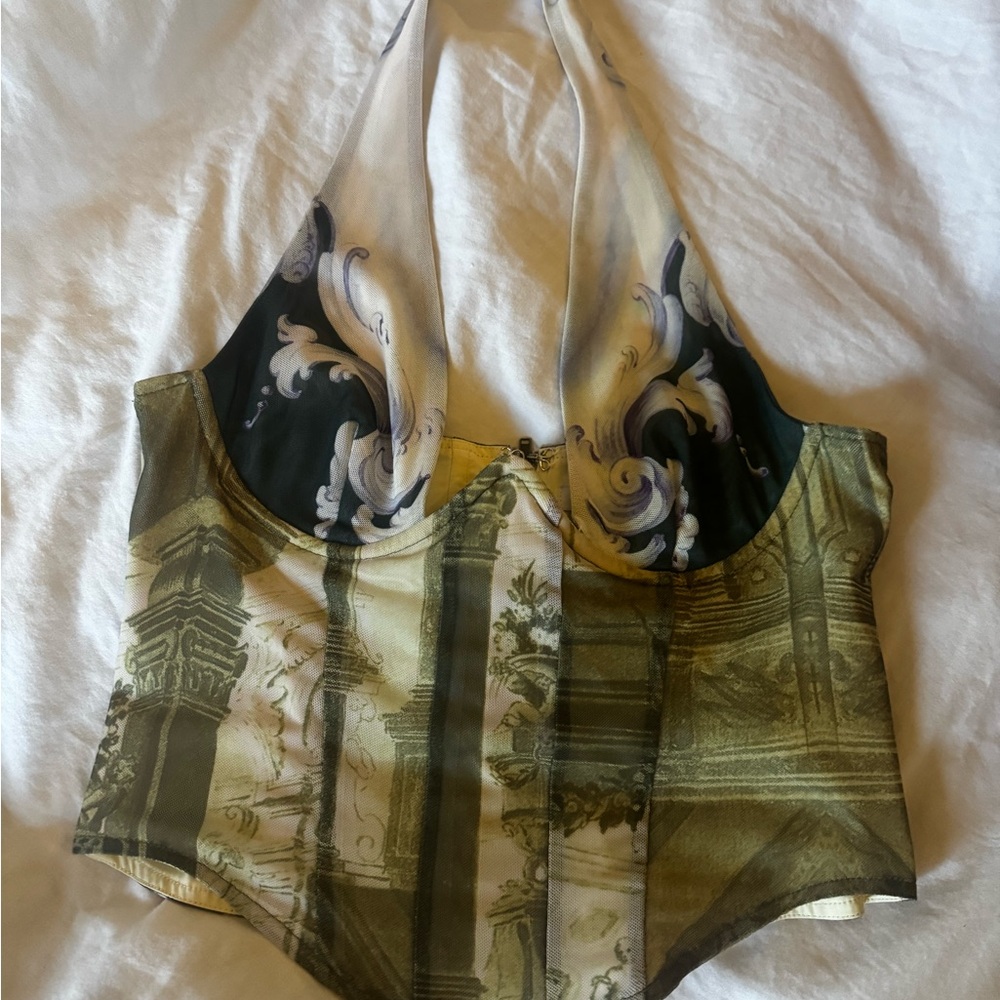 MIAOU Elegant Halter Corset Top